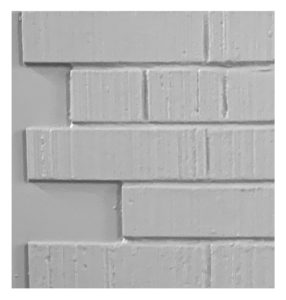 220A Combed Brick Corner (close up)