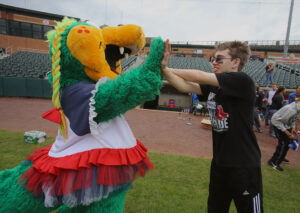 Lowell Spinners Mascot: Millie Gator