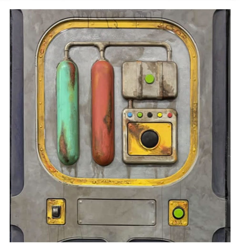 Space Station Wall Panel X Tank